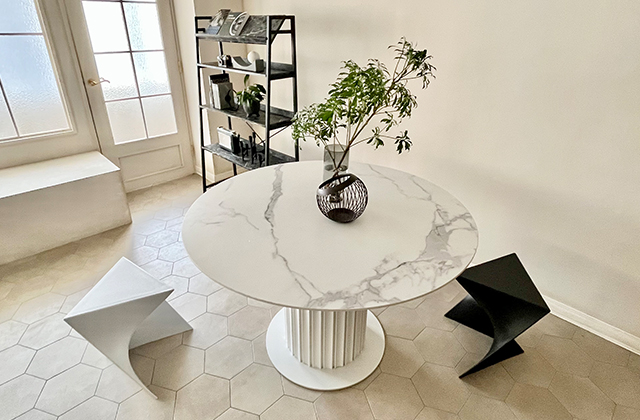 高級大理石模様のセラミック天板が豪華なダイニングテーブル | NOCE