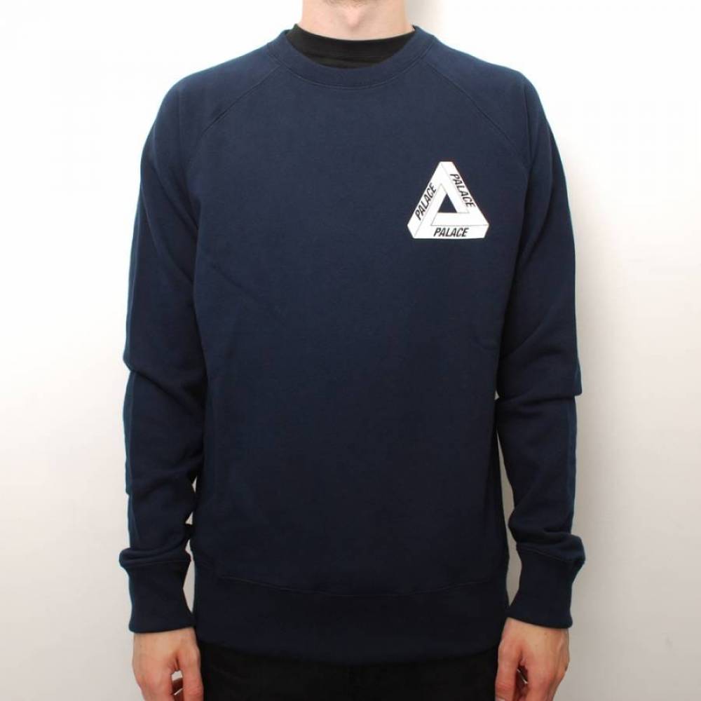 Palace Skateboards Palace Fleece Crew Sweater - Navy - Sweatshirts