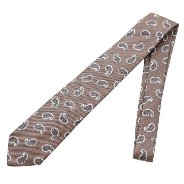 FRANCO BASSI フランコバッシ ジャガードペイズリー シルク タイ FB37S F