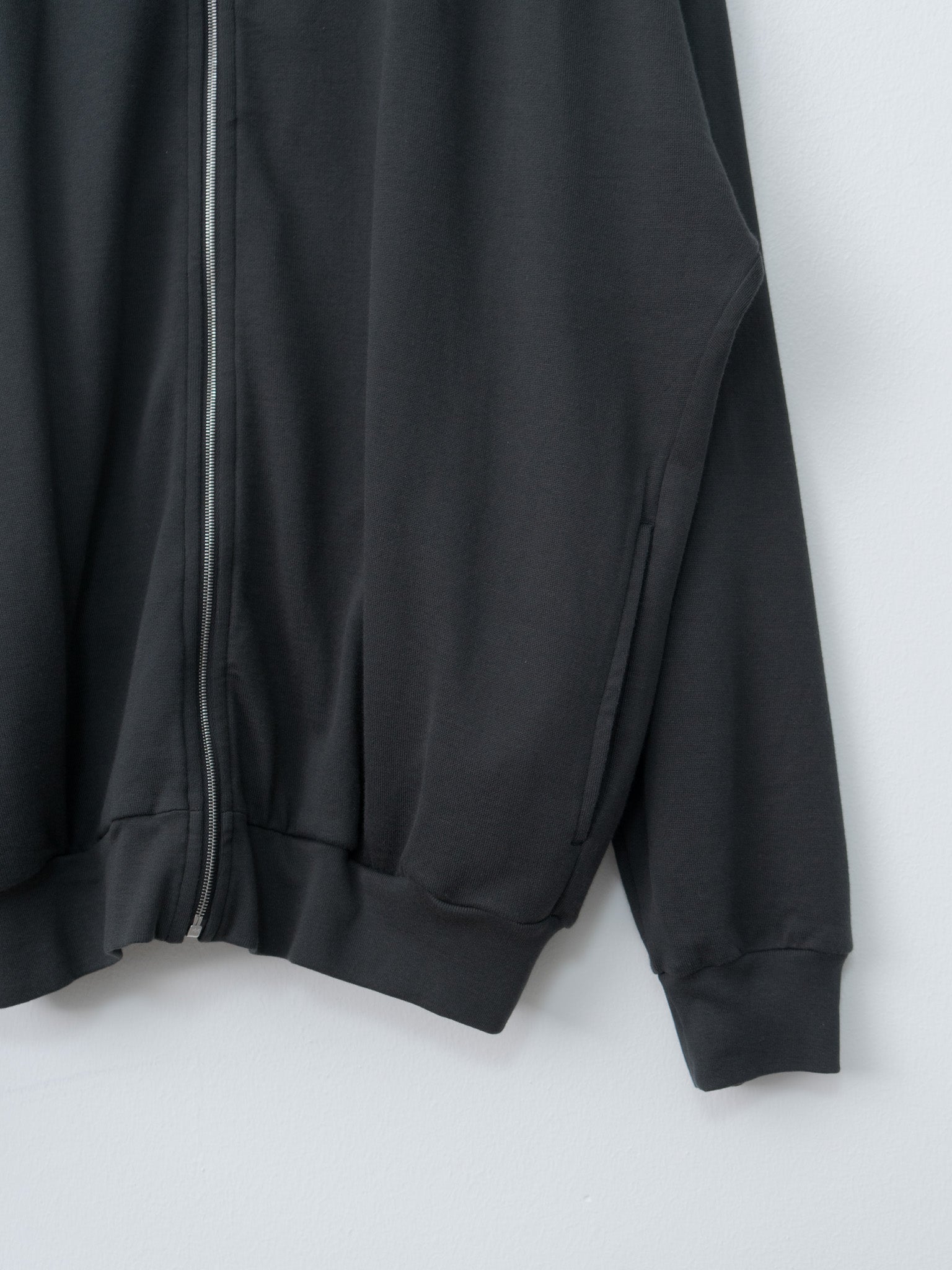 Namu Shop - Auralee Super High Gauge Sweat Zip Cardigan - Black