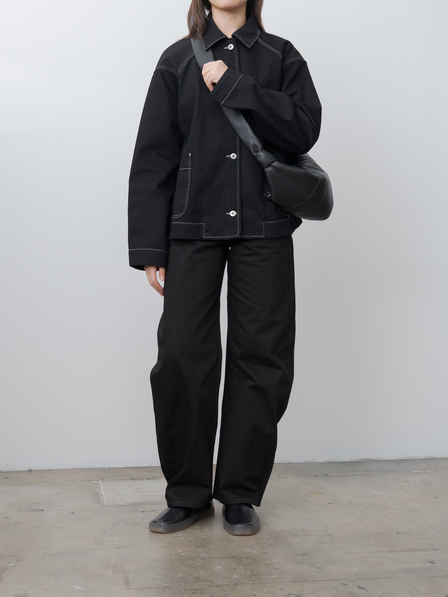 Namu Shop - Casey Casey Drays Travail Jacket DENIM - Black