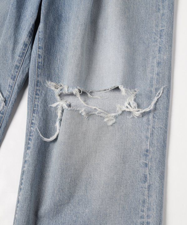 JIEDA - DAMAGE ONE TUCK WIDE STRAIGHT DENIM/ストレートパンツ