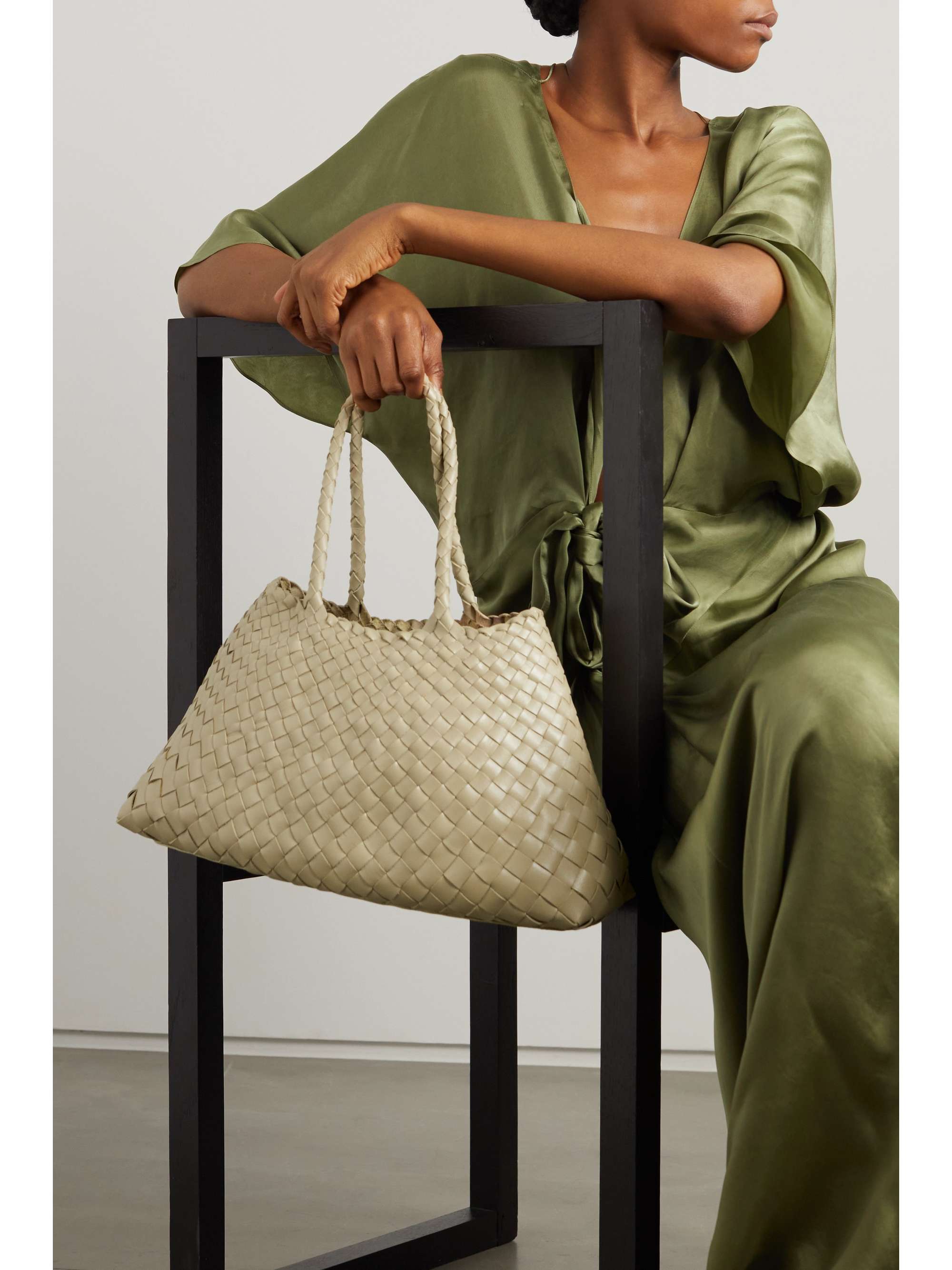 DRAGON DIFFUSION Santa Croce Big woven leather tote | NET-A-PORTER