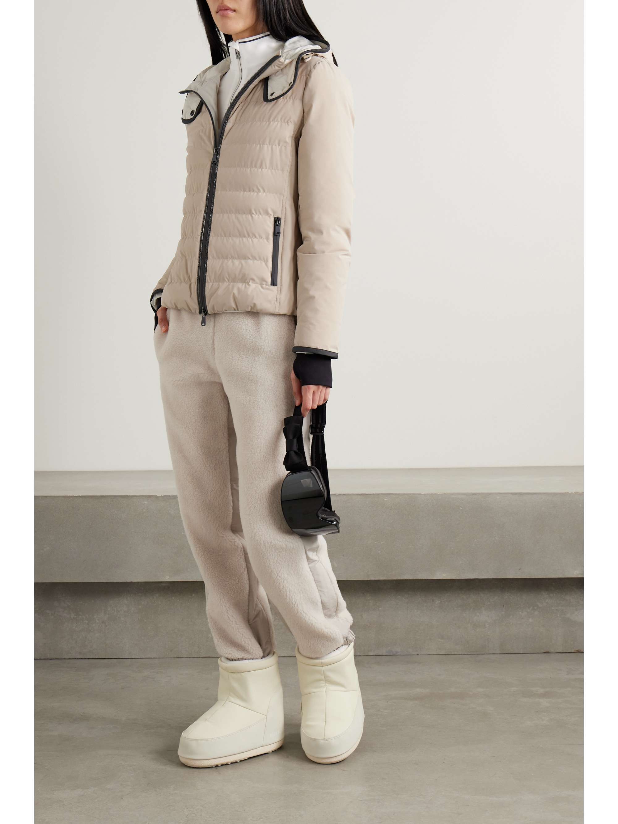 BRUNELLO CUCINELLI Hooded bead-embellished quilted down ski jacket