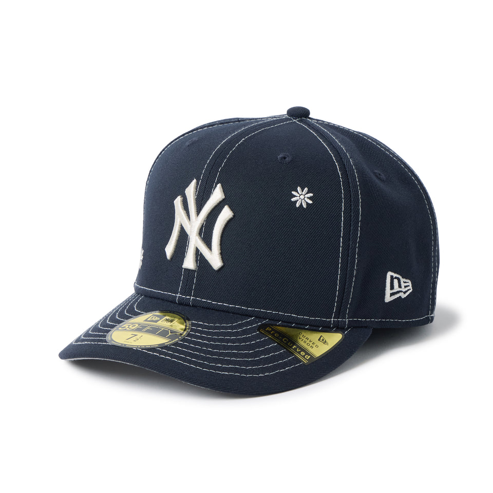 PC 59FIFTY Flower Embroidery ニューヨーク・ヤンキース ネイビー