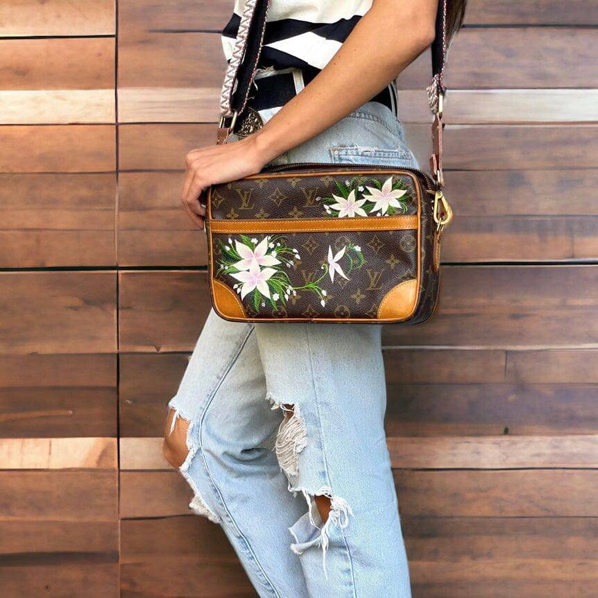 Custom Painted Louis Vuitton Trocadero – New Vintage Handbags