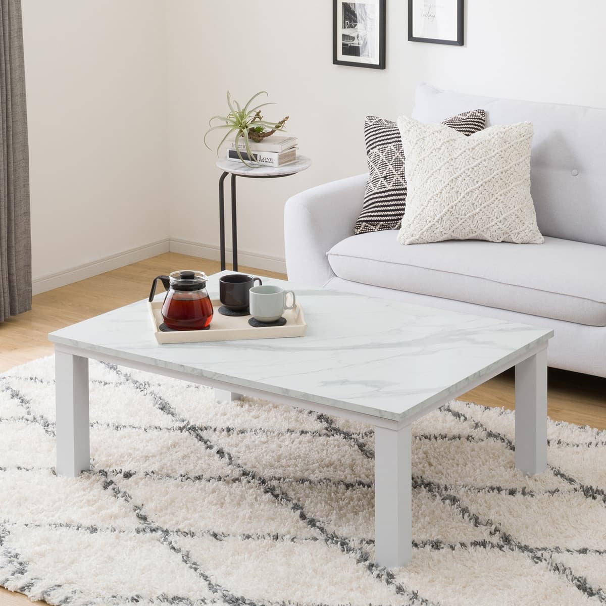 大理石調のリビングこたつ(LM23 105WH) | ニトリネット【公式】 家具