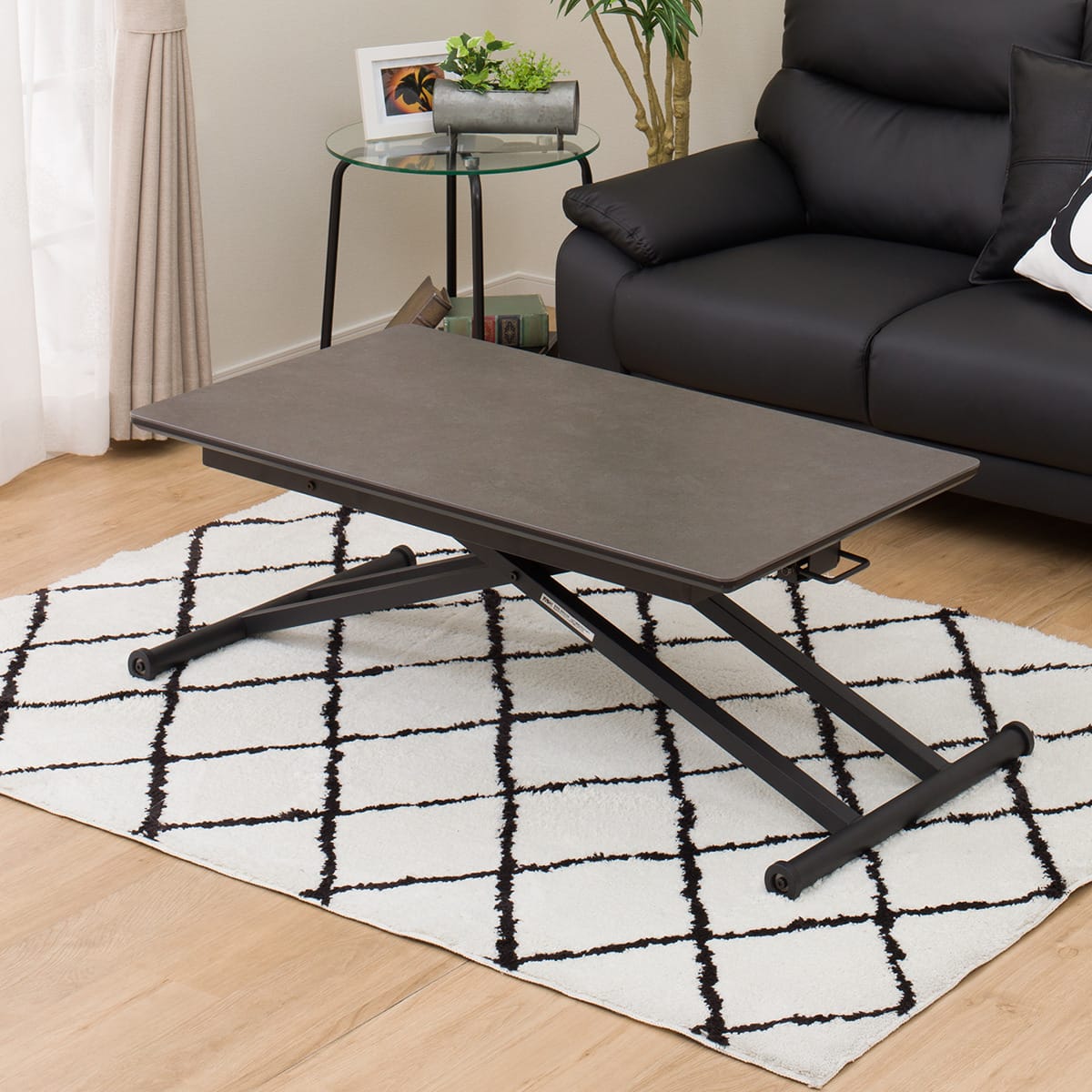 昇降式センターテーブル(TJ01 セラミック GY) | ニトリネット【公式