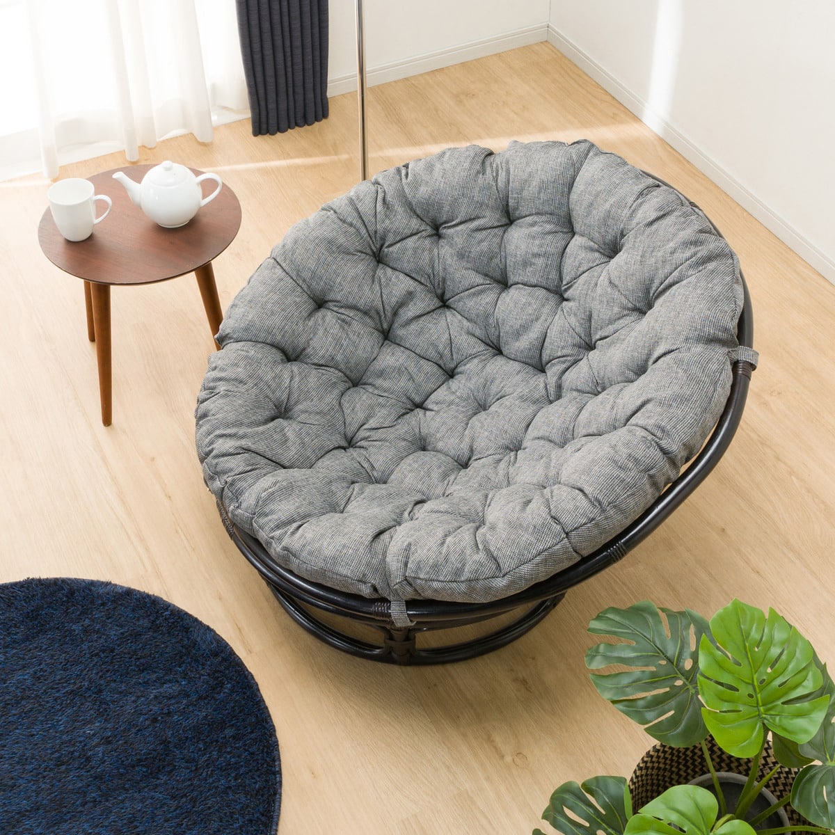 リラックスチェア(パパサンチェアR GY/BK) | ニトリネット【公式