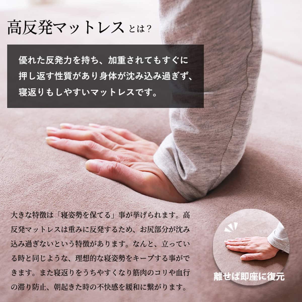 高反発三つ折りマットレス 厚さ10cm シングル(MSA S WH) | ニトリ