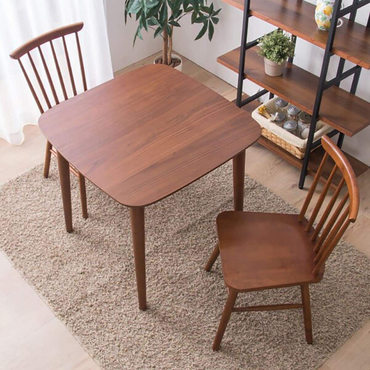 ダイニングテーブル3点セット (DT ATLS 75×75cm WN/DC ATLS WN