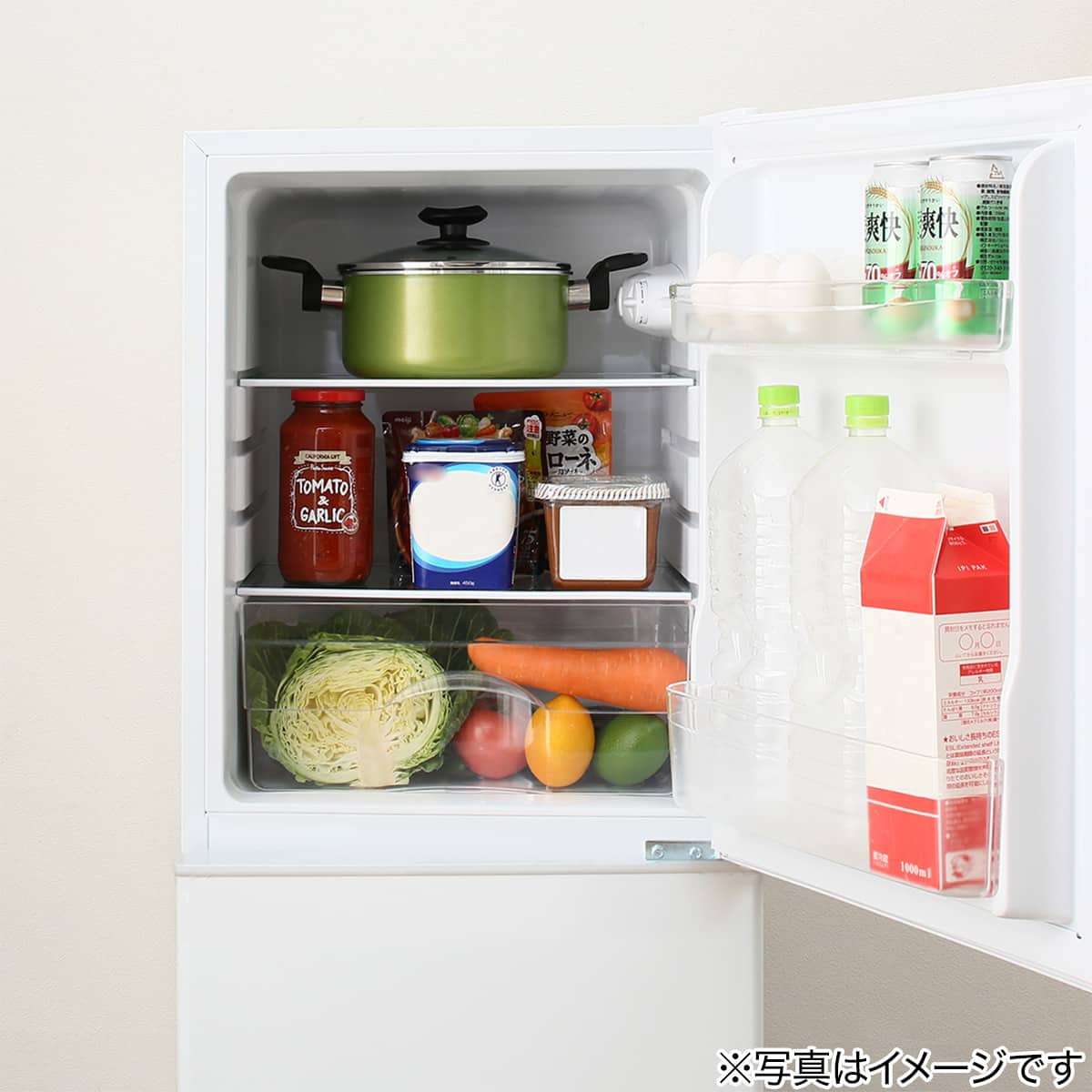 106L 2ドア冷蔵庫 Nグラシア WH(リサイクル回収なし) | ニトリネット