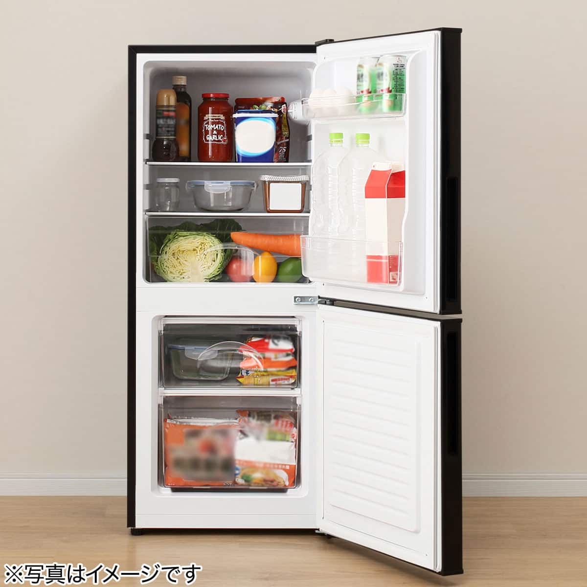 106L 2ドア冷蔵庫 Nグラシア BK (リサイクル回収有り） | ニトリネット