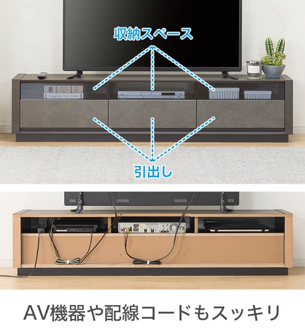 グレー テレビボード 3つの引き出し付き Adele 】テレビボード【 180cm 】※在庫分限りで販売終了 – 河口家具