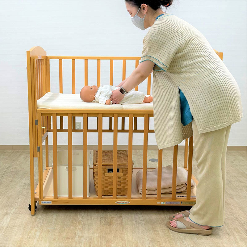 ヤマサキ すやすや YA-315 標準サイズ ハイタイプ ベビーベッド