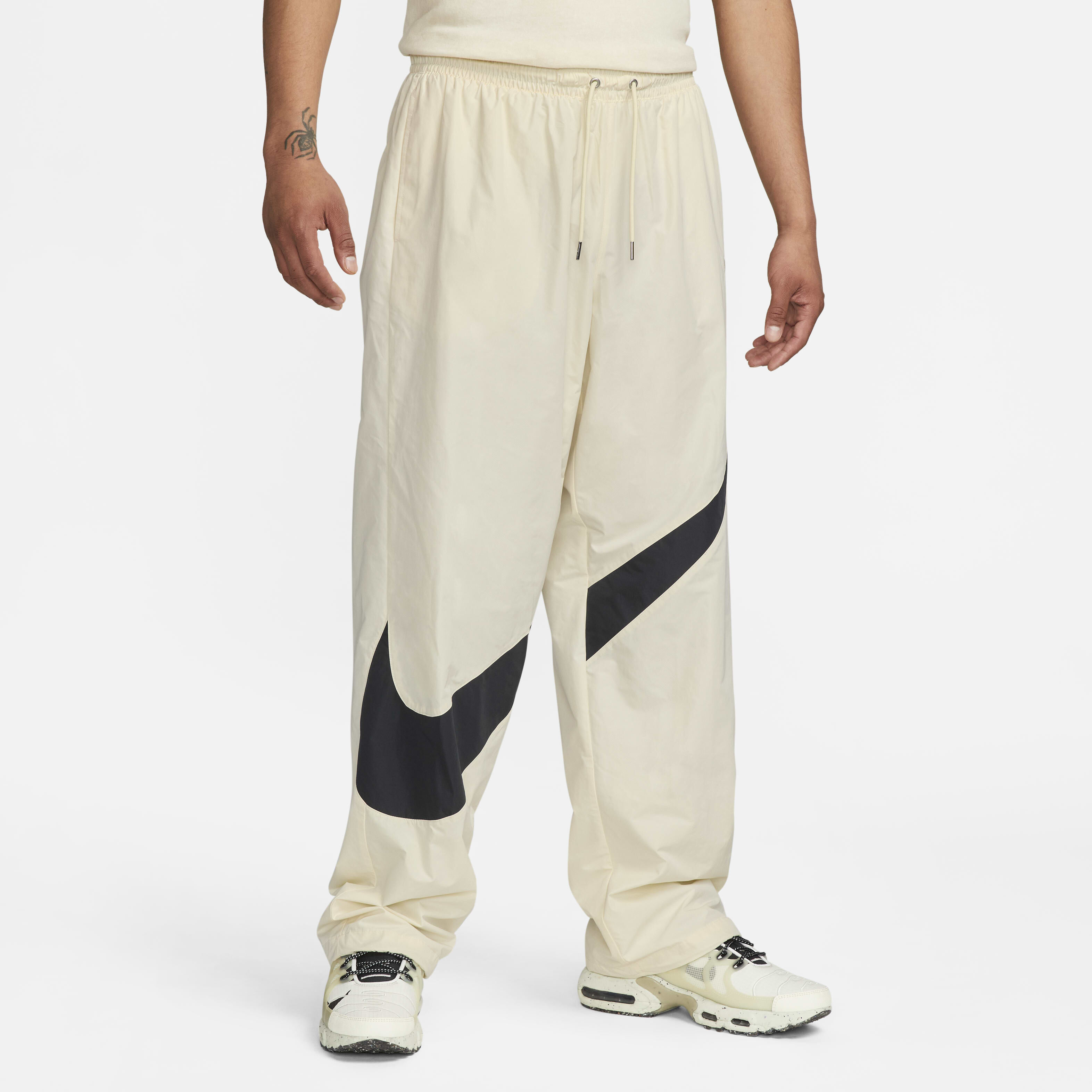 Buy Nike Swoosh Men's Woven Trousers - Coconut Milk/Black/Coconut