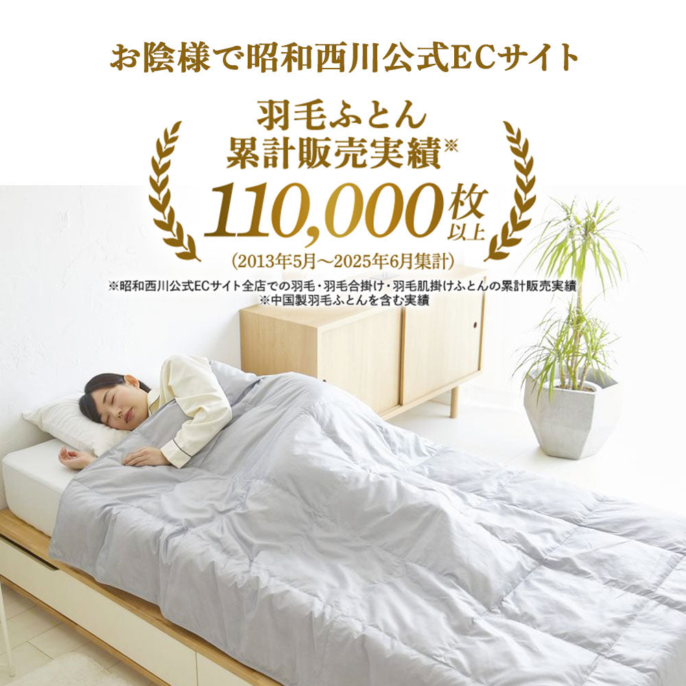2枚セット特価】洗える羽毛肌掛けふとん・ダウンケット日本製ダック