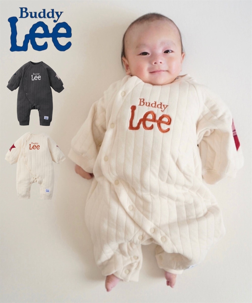 Buddy Lee】ストライプキルト 星ワッペン長袖カバーオール（男の子