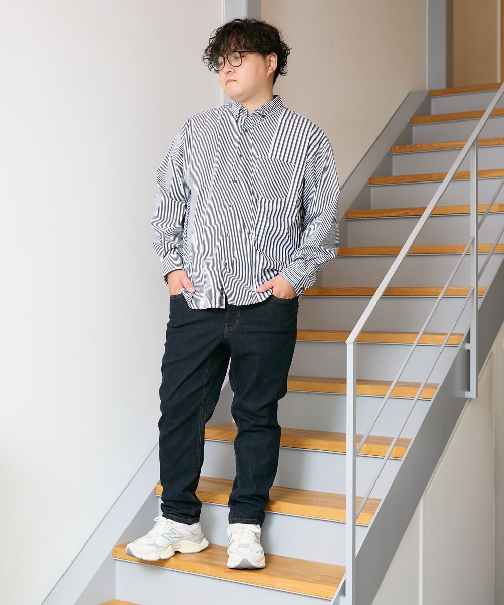 レギュラーストレート ストレッチデニムパンツ（股ずれ軽減布付き