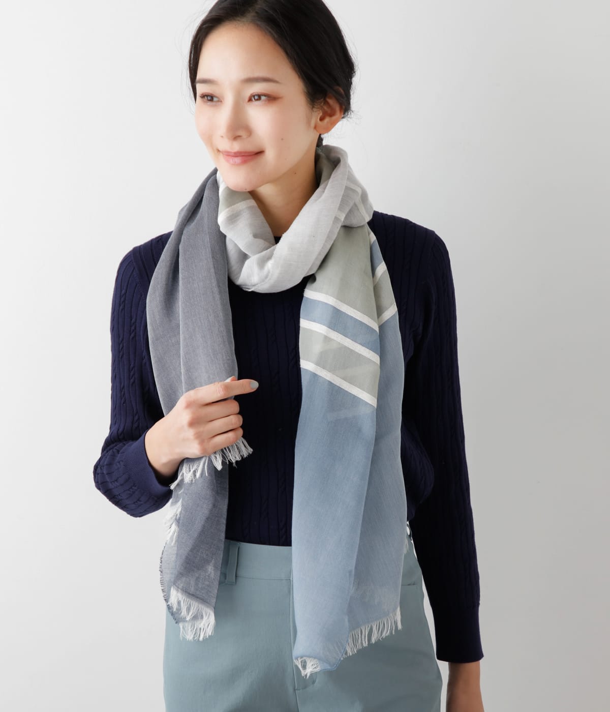 ランダムボーダーストール(51922832-2024)｜ファッション通販のNY.ONLINE