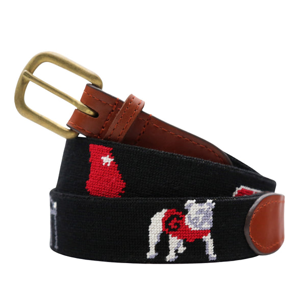 Georgia Needlepoint Life Belt (Black) – Smathers & Branson