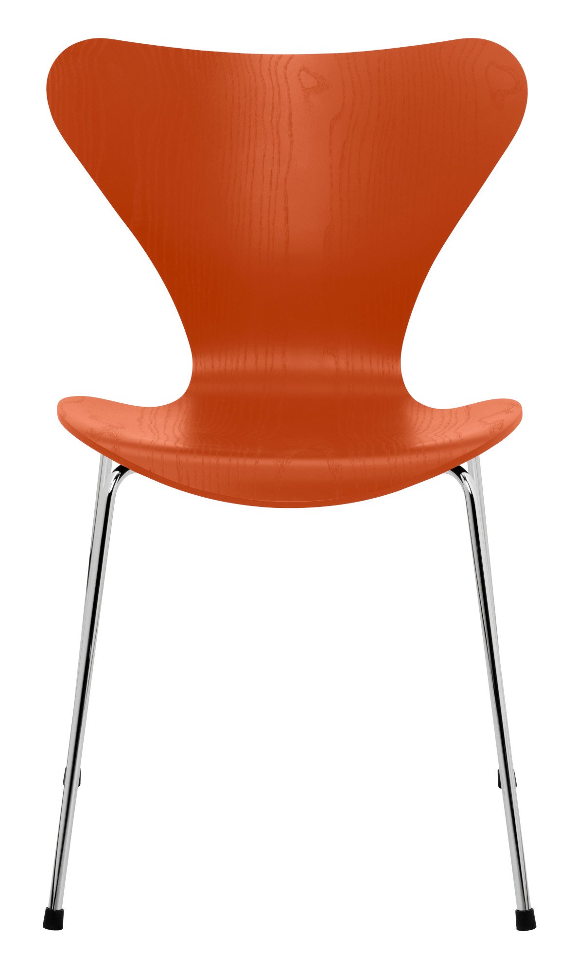 Series 7 Chair 3107, Coloured ash, Paradise Orange, Chrome | Fritz