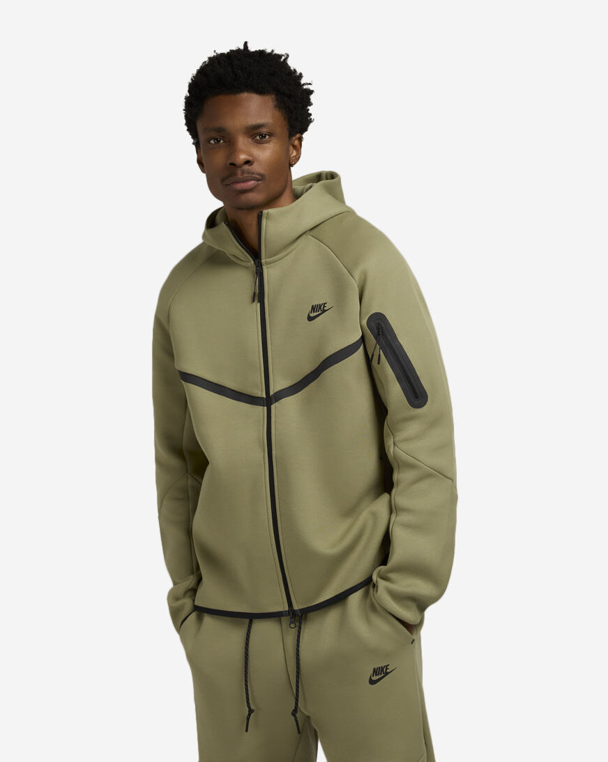 Shop Nike Tech Fleece Full-Zip Windrunner Hoodie HV0949-277 green