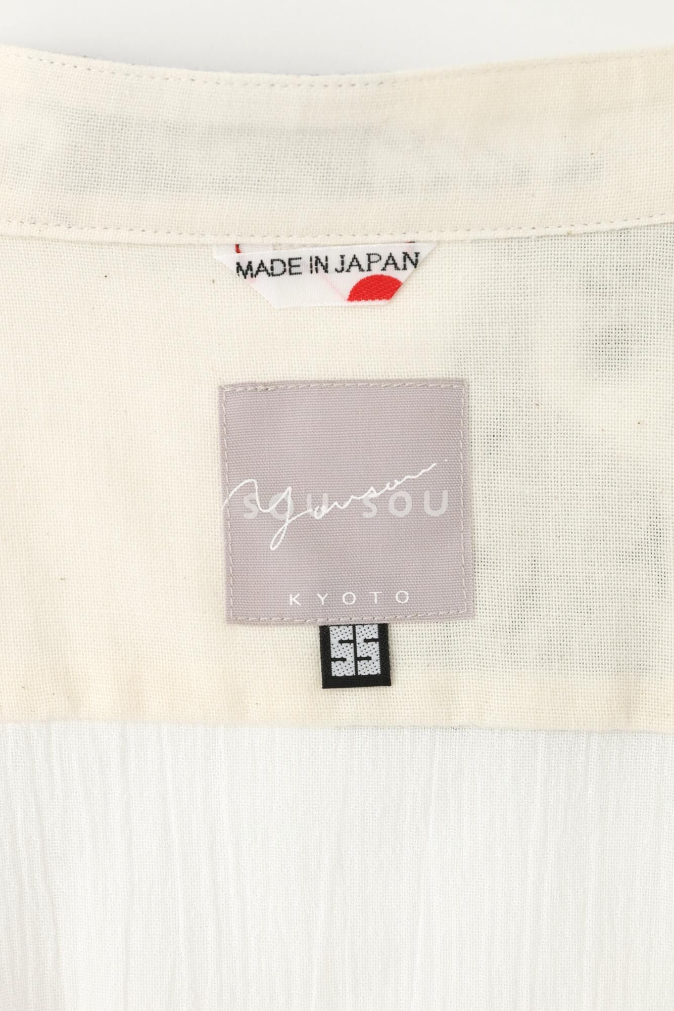 高島縮 20/20 スタンドカラー半袖シャツ SP／ふくろう