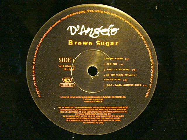 D'ANGELO ‎/ BROWN SUGAR (UK-LP) - SOURCE RECORDS (ソースレコード）