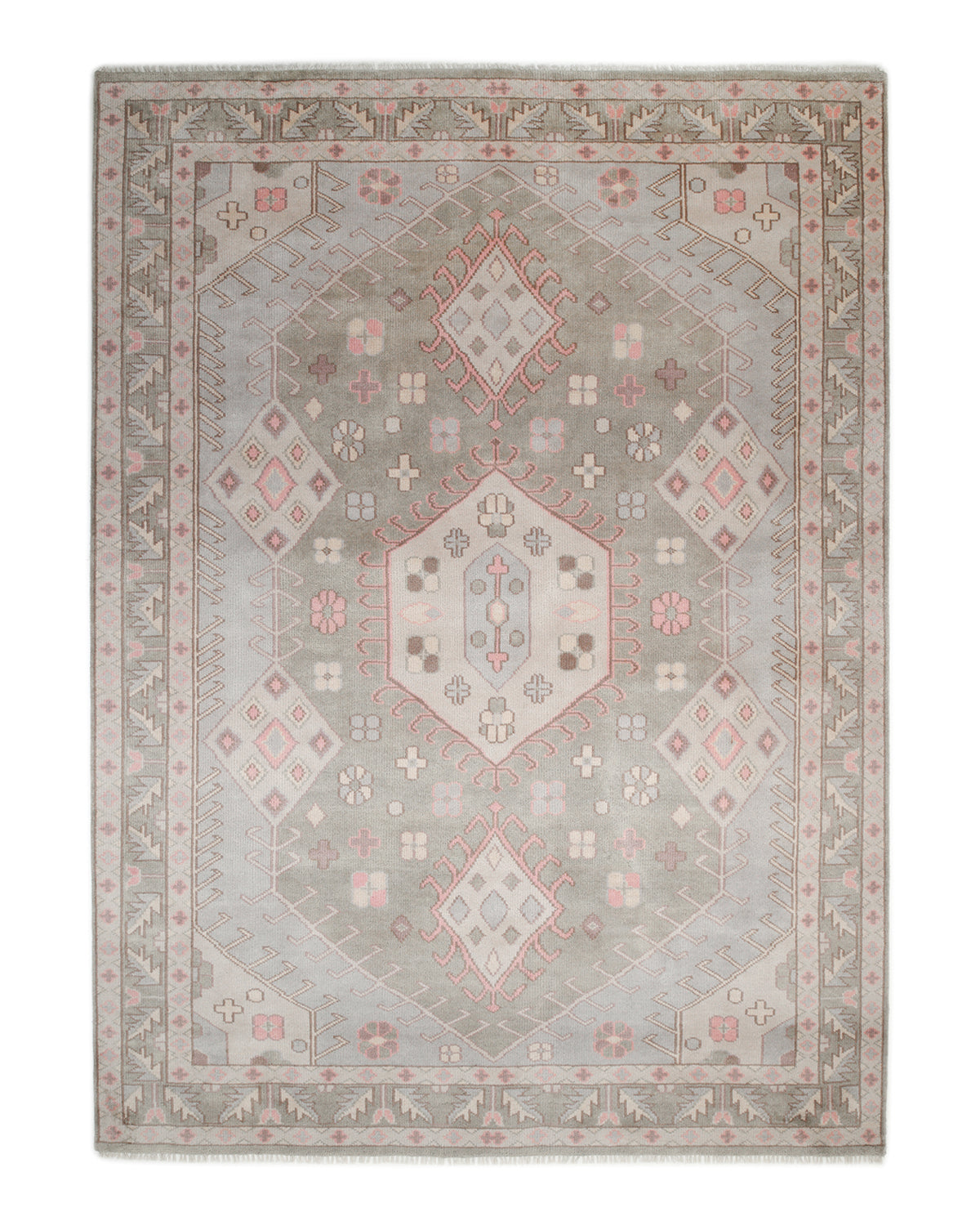 Utica Hand Knotted Modern - Contemporary Gray Area Rug | Solorugs