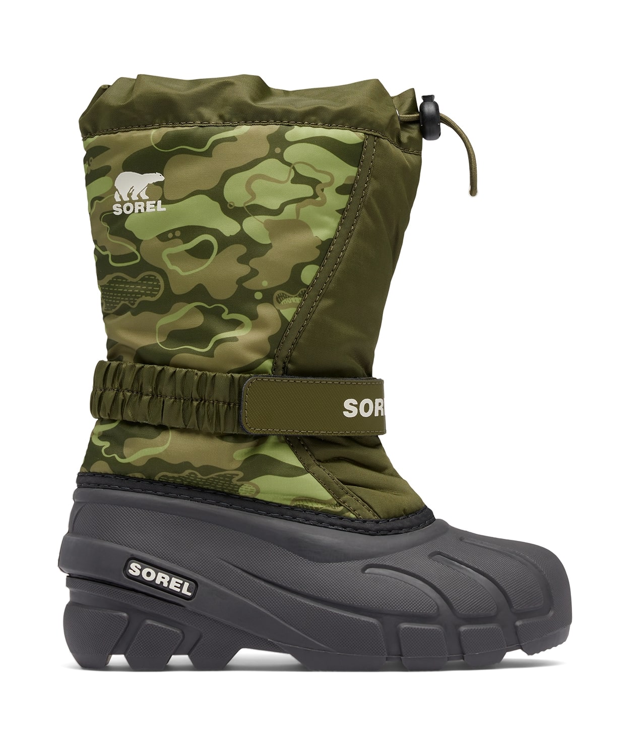 チルドレンズ フルーリーブーツプリント(13 Utility Green Savory