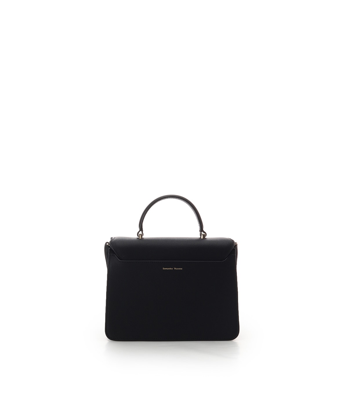 リボンモチーフ金具スプリットレザーワンハンドルバッグ(FREE ブラック