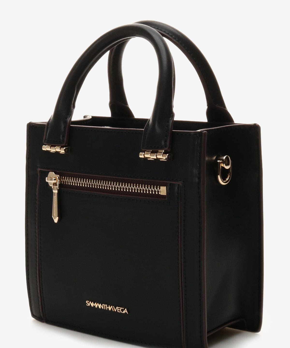 スクエアシンプルミニショルダーバッグ(FREE ブラック): SAMANTHAVEGA