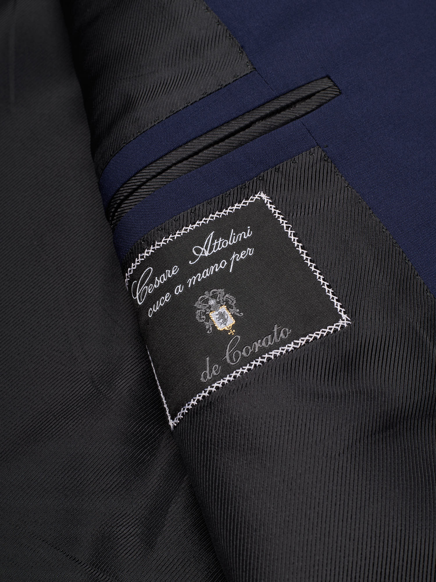 CESARE ATTOLINI Napoli Handmade Navy Super 160's Blazer Jacket EU 54 U