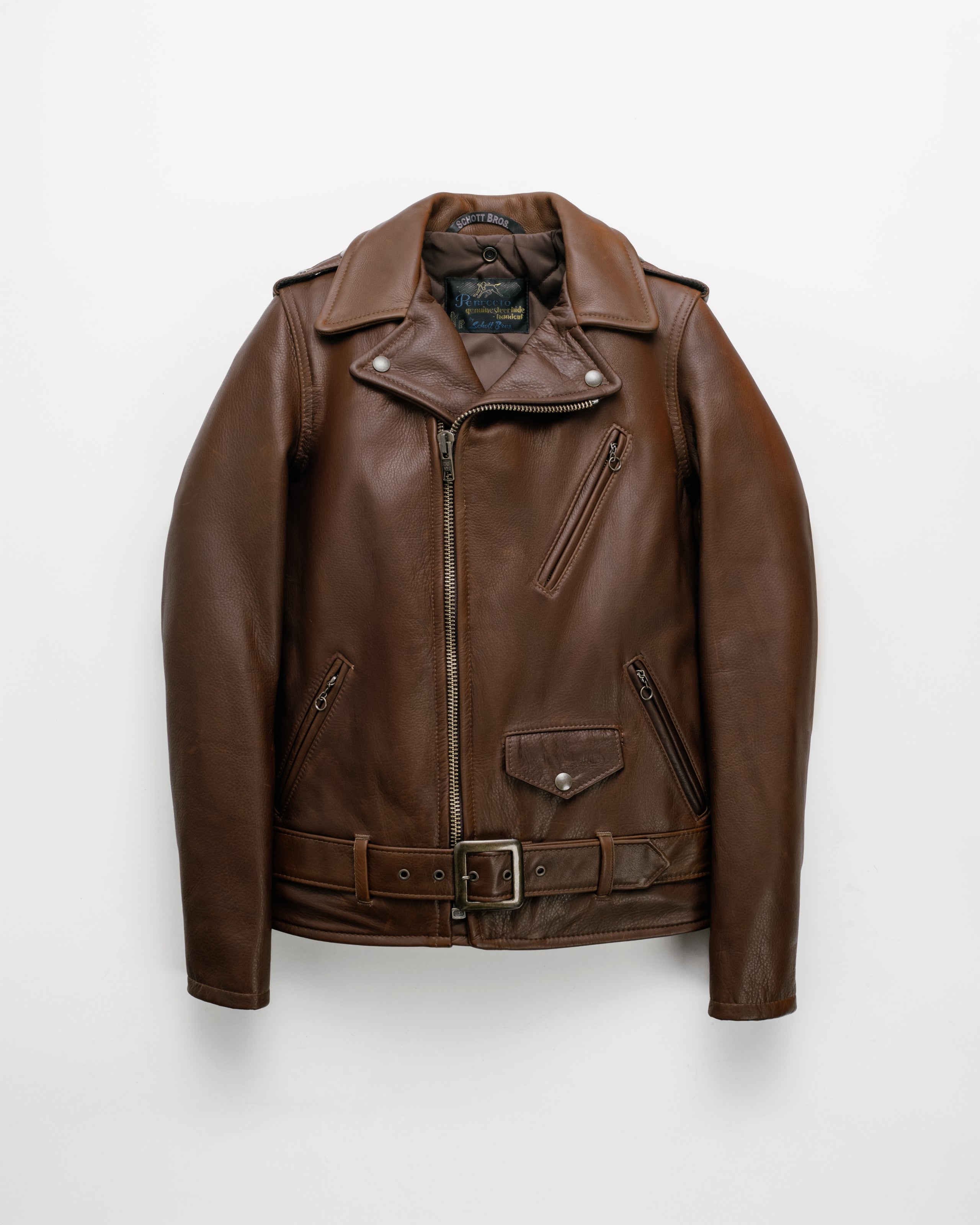 PER70 | Vintaged Fitted Perfecto® Motorcycle Jacket – Schott N.Y.C.
