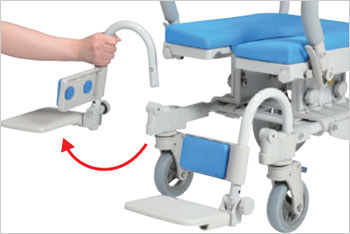 ウチエ シャワーラク四輪自在V シャワーキャリー・入浴用車椅子 | 介護