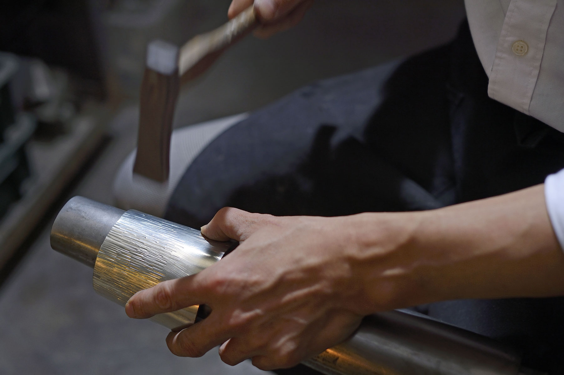 錫 鎚目タンブラー / Some tumblers for drinks on the rocks | 清課堂