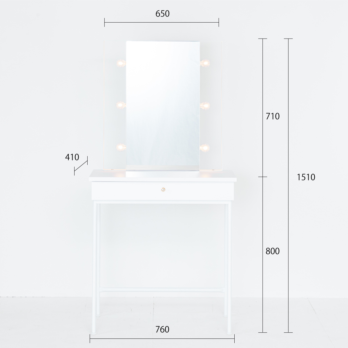 お店のオープンや店セット面サロン美容室のドレッサー女優ミラー。舗