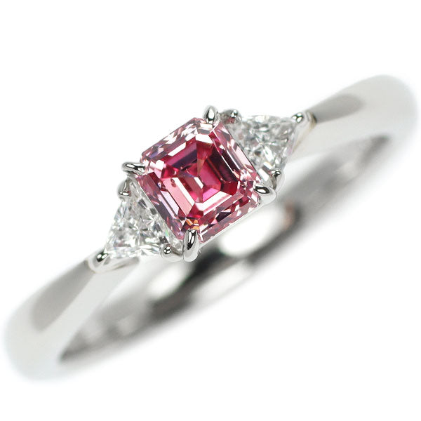 ミキモト 希少 Pt950 エメラルドカット 天然ピンク ダイヤモンド