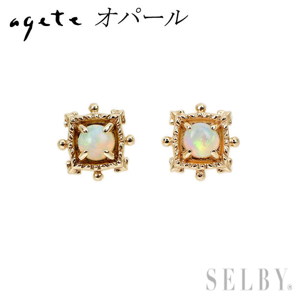 アガット/agete K10PG オパール ピアス — セルビーオンラインストア