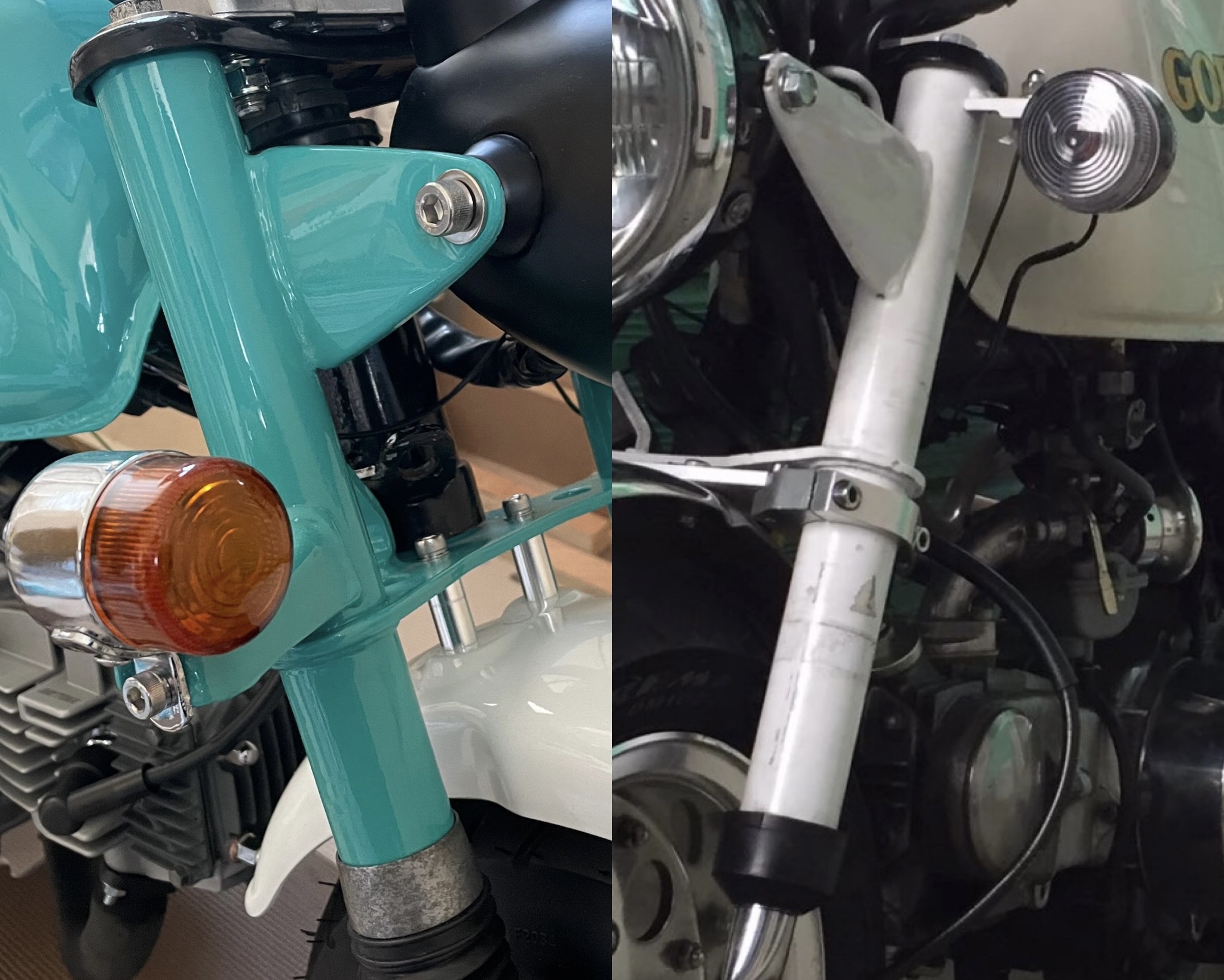 モンキー】4Lと5Lのフロントフォークの違い。流用出来る？シャリーや