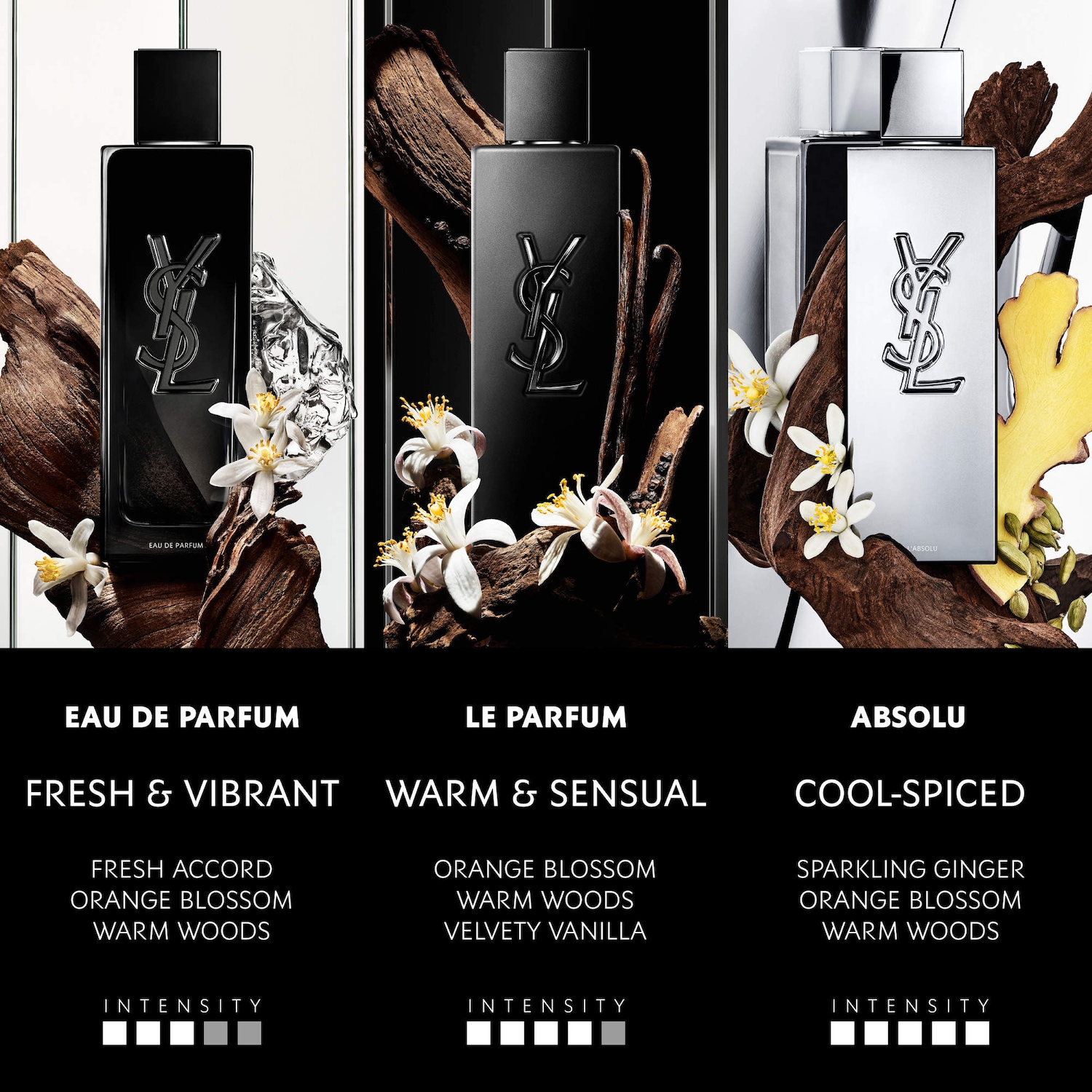 MYSLF Eau de Parfum with Fresh Accord & Warm Woods - Yves Saint