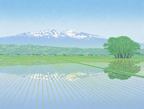 爽気 鳥海山 - 版画家 小暮真望