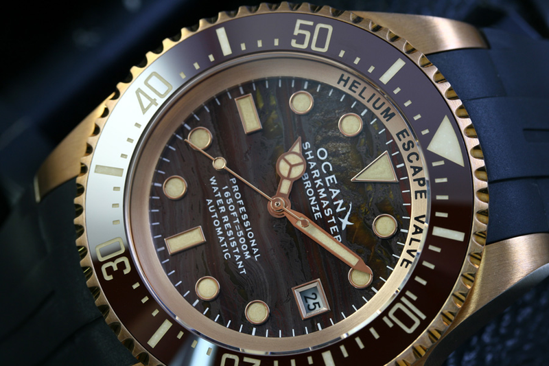 OceanX Sharkmaster Bronze SMB544 Tiger Iron Limited Edition