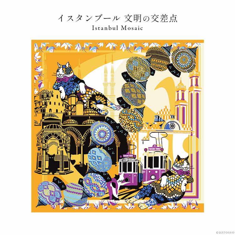 ドットワイ 日本製コットンミニスカーフ イスタンブール 運命の交差点