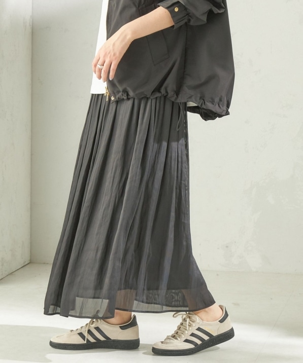 予約》〈手洗い可能〉シアー メッシュ ギャザー スカート｜ SHIPS 公式