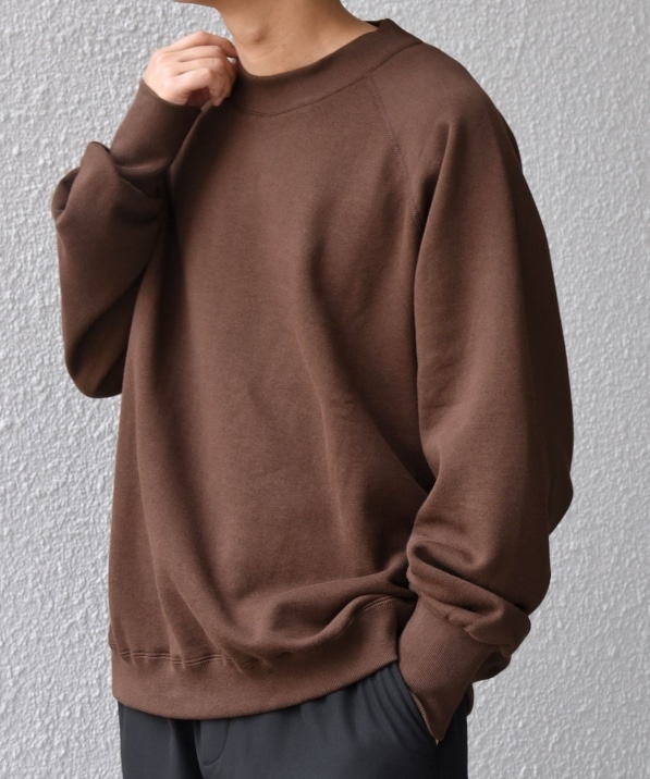 SHIPS any: ヴィンテージライク 裏起毛 セミモックネック ラグラン