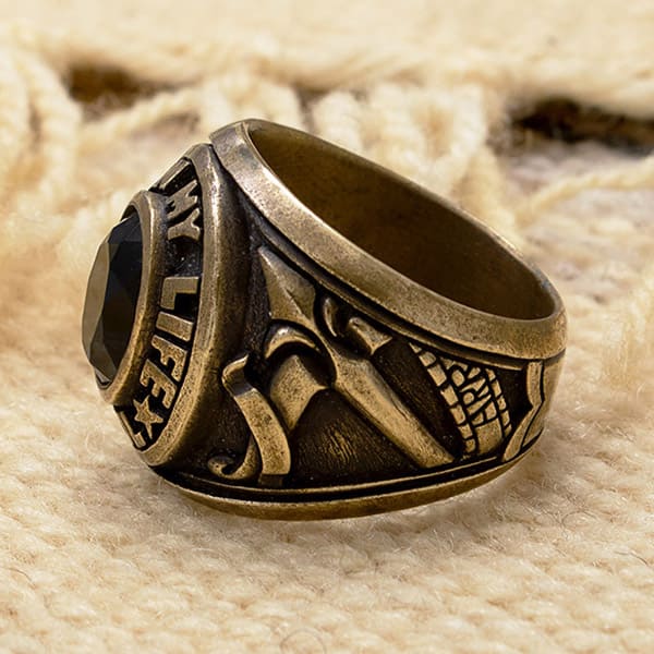 PREPPY BOY】オニキス×ブラスリング [DR-233OX]