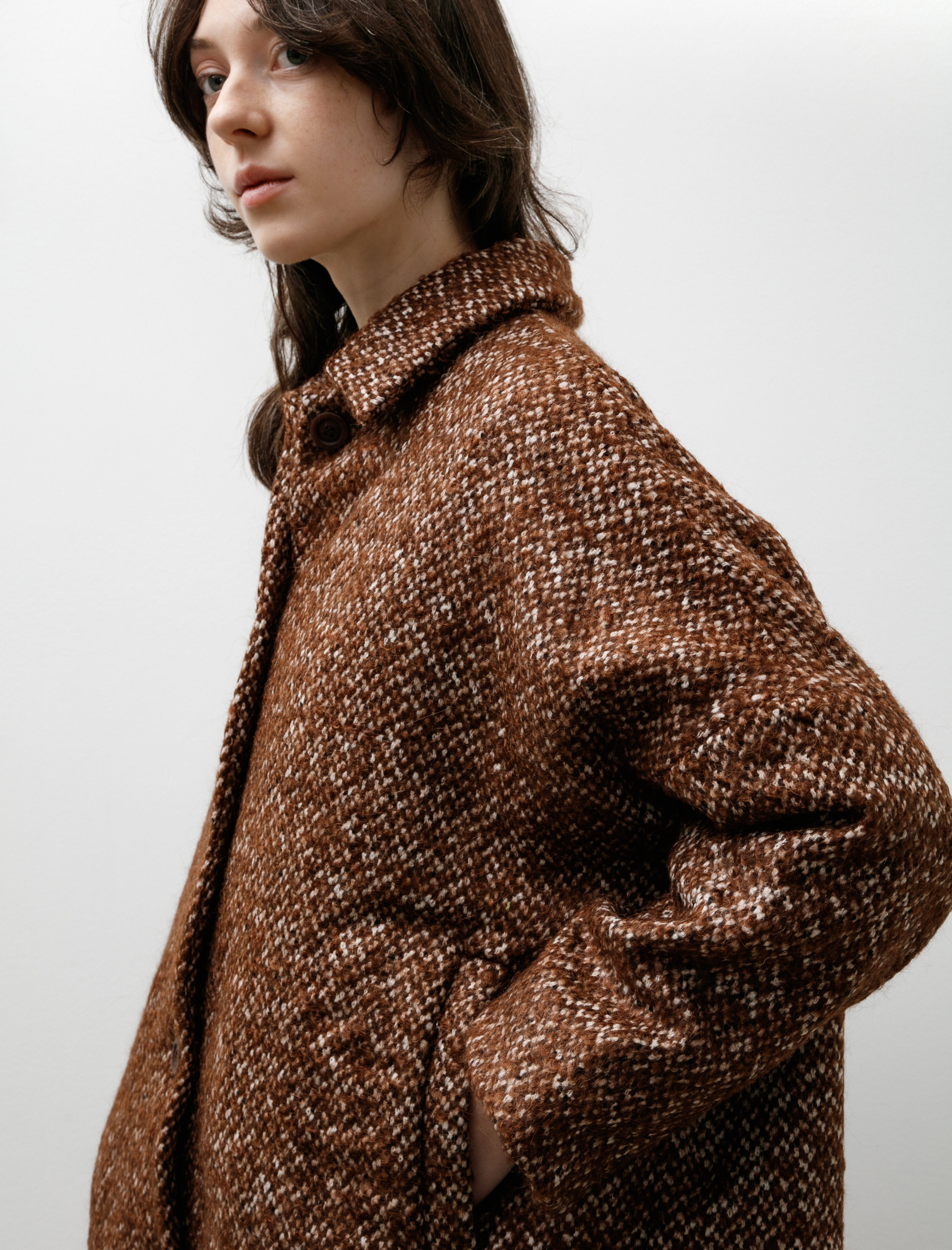 Casey Casey Big Blobby Coat Tweed Brown – Neighbour