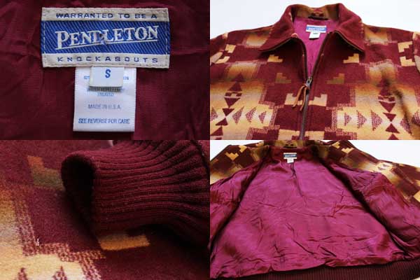 90s USA製 PENDLETONペンドルトン ネイティブ柄 ウールジャケット S